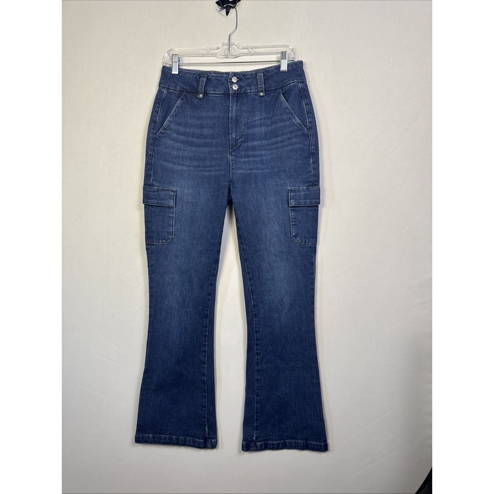 PAIGE Gracie‎ Lou Cargo Flare Jeans 29 Dion High Rise Stretch